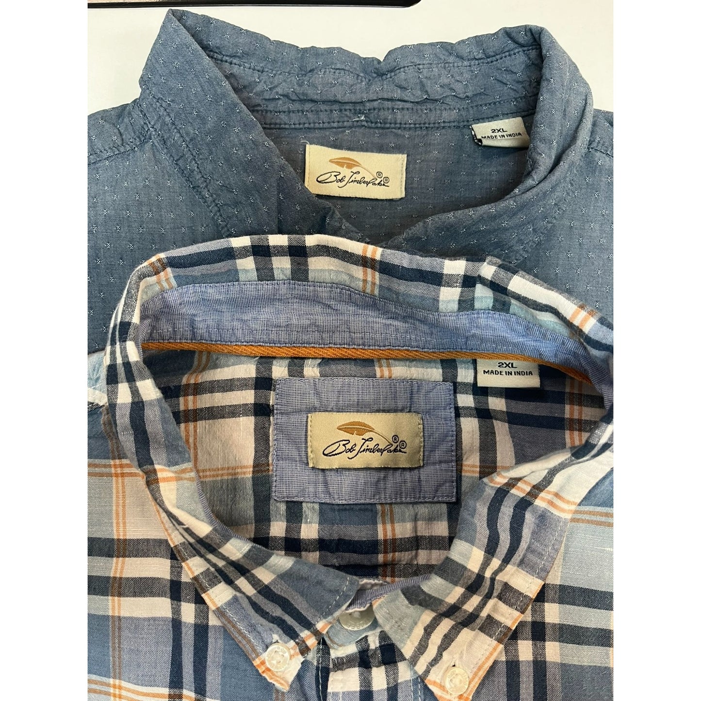 Lot of 2 Bob Timberlake Men's Short Sleeve Button Down Shirts Size 2XL