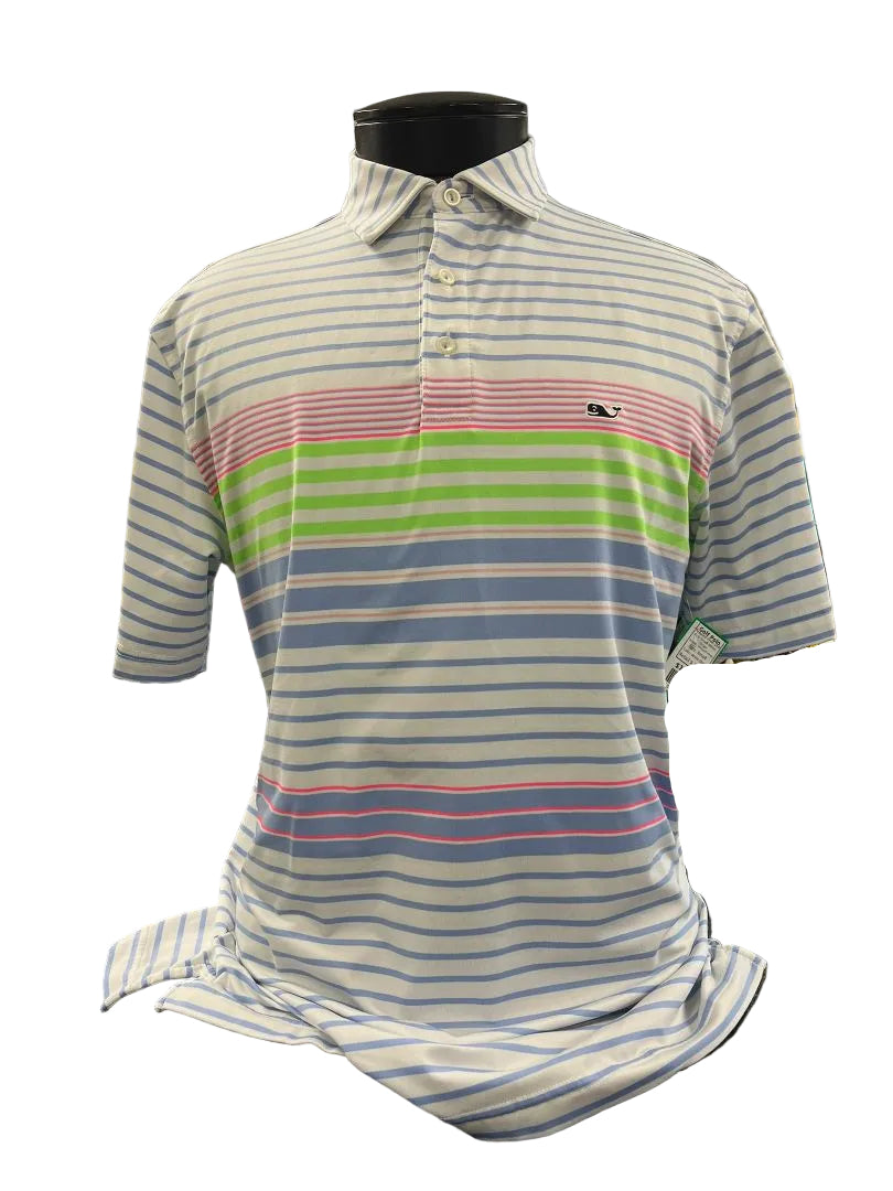 Vineyard Vines Striped Golf Polo Size Small