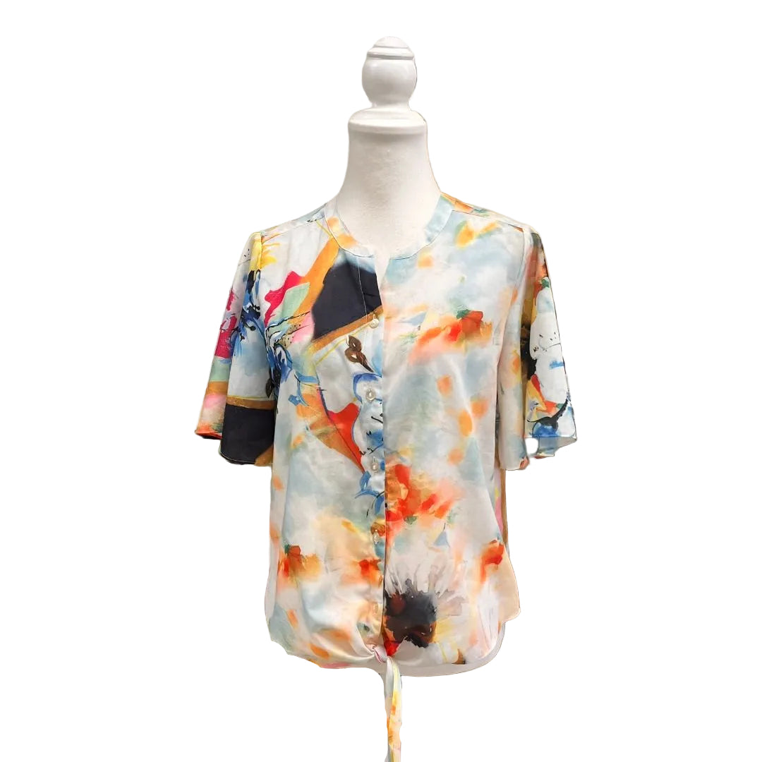 Chico's Multicolored Button Down Top Size Medium Chico's Size 1