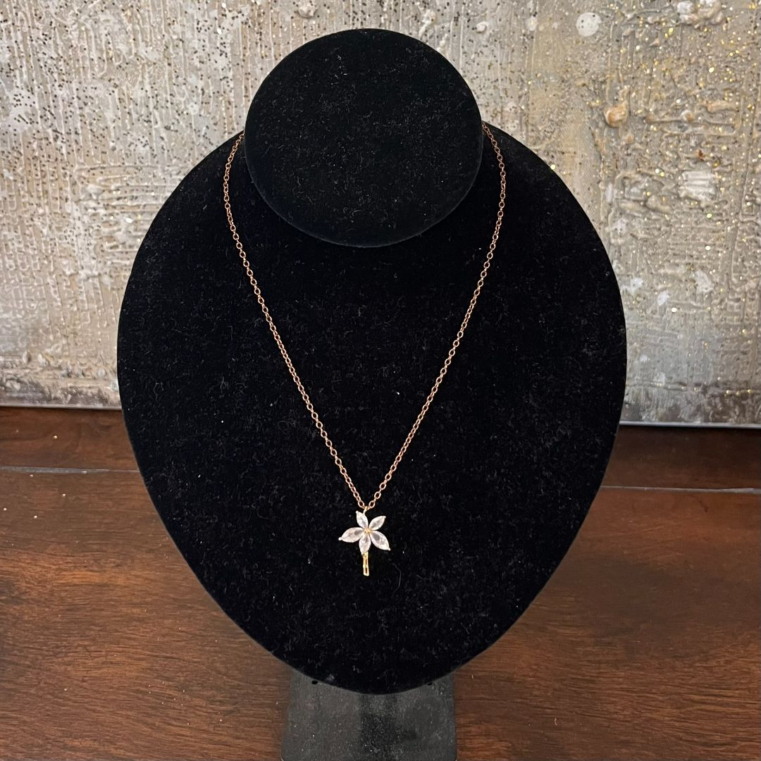 Lilly Pulitzer Cubic Zirconia Palm Tree Charm Necklace