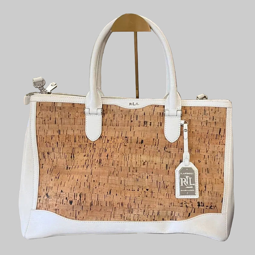 Ralph Lauren 2-Way Cork & Leather Tote Bag