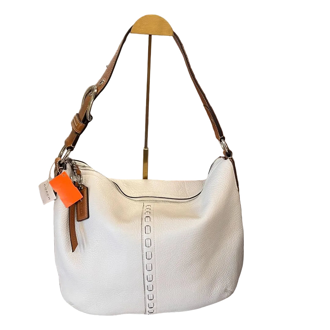 Vintage Soho Boho Bag In Off White Pebbled Leather