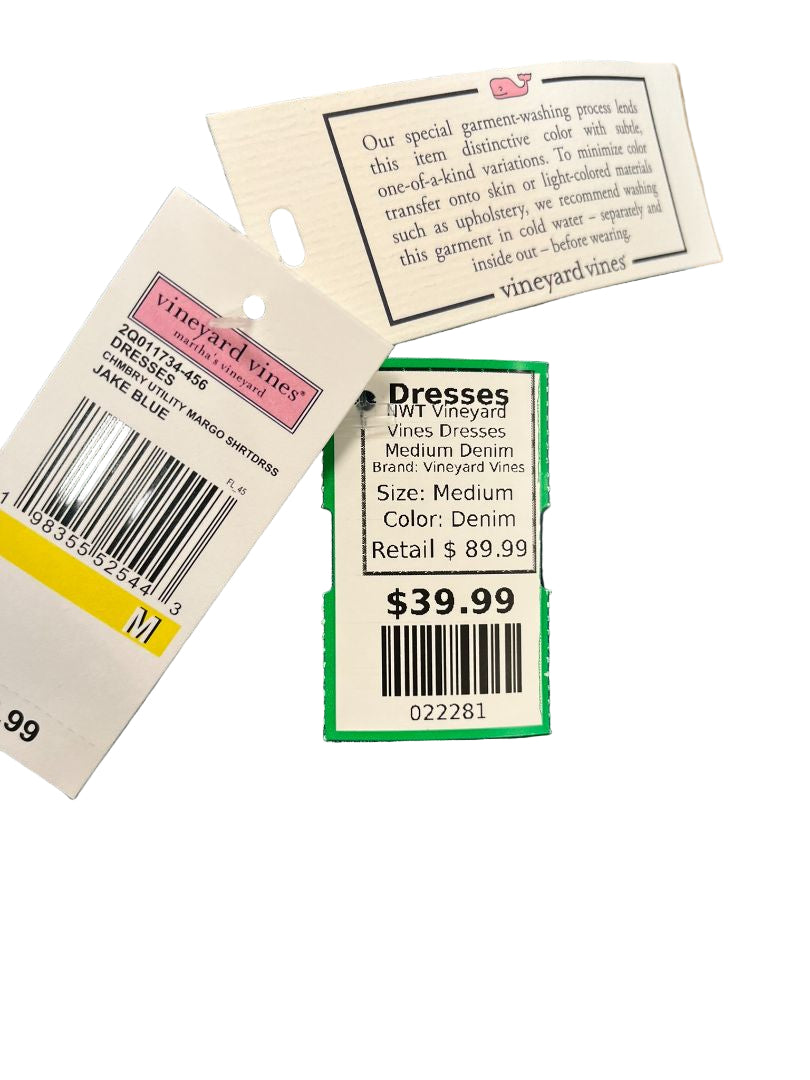 NWT Vineyard Vines Chambray Utility Margo Shirtdress Sz Medium