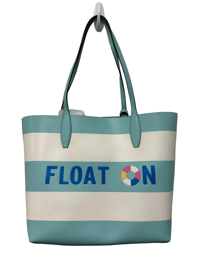 New York Pool Float Stripe Reversible Tote Bag -NEW