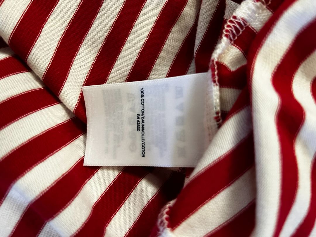 Lands End Red and White Striped Polo Dress Size Medium