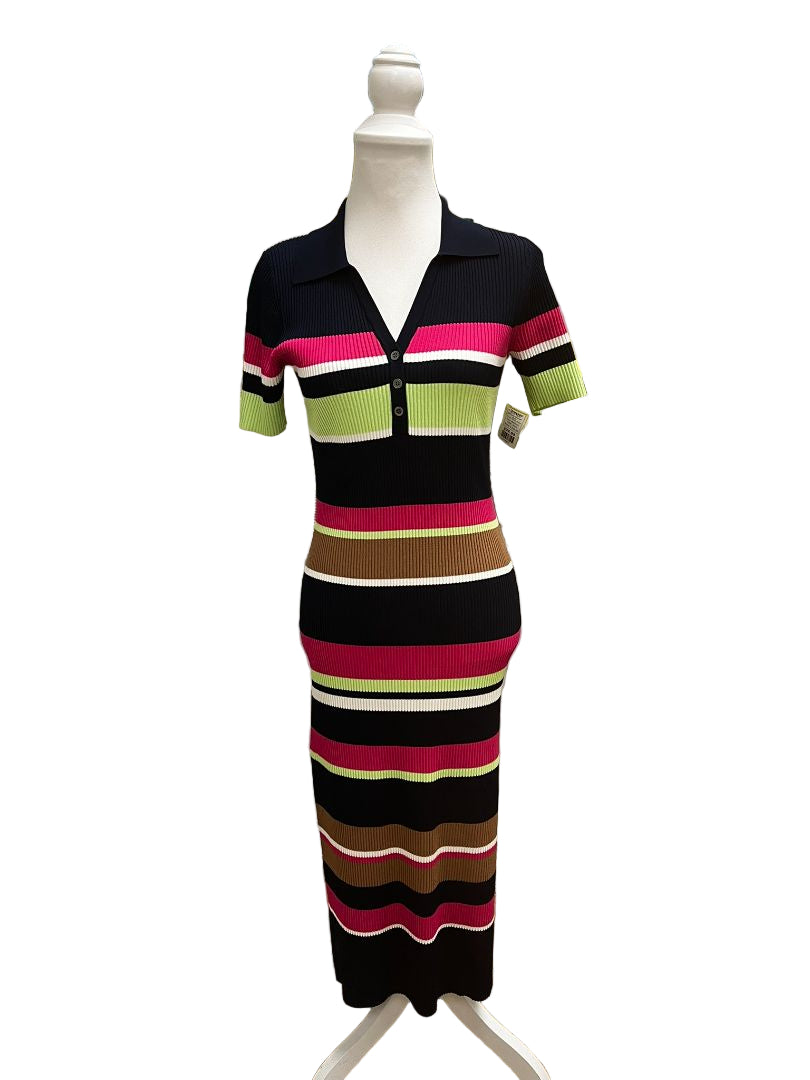 Tanya Taylor Striped Knit Midi Dress Size Medium