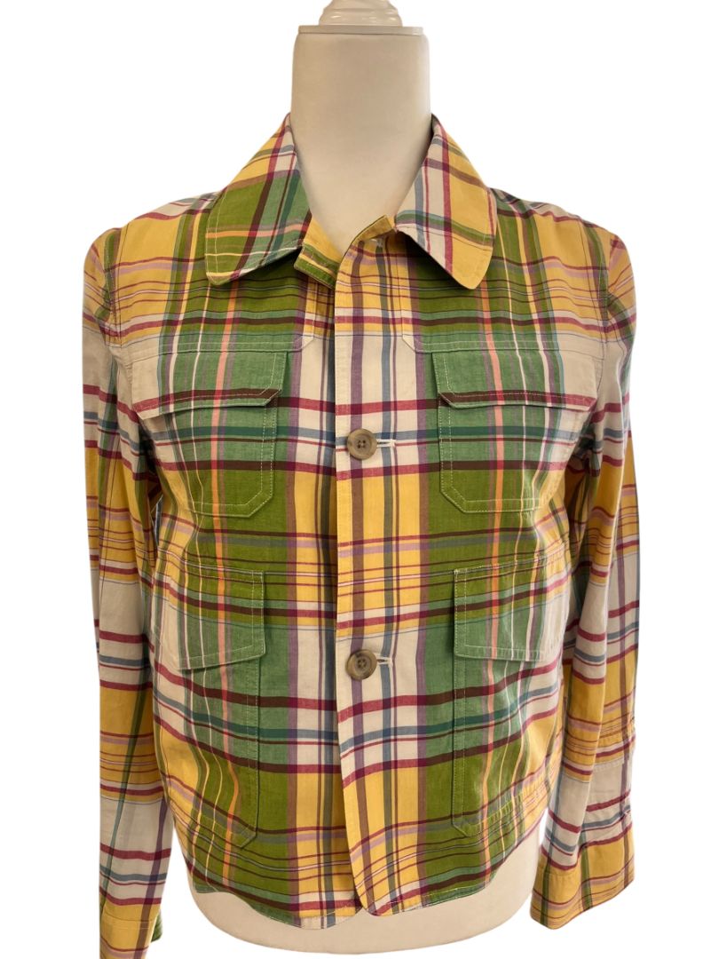 Vintage Ralph Lauren Cropped Jacket Madras Plaid