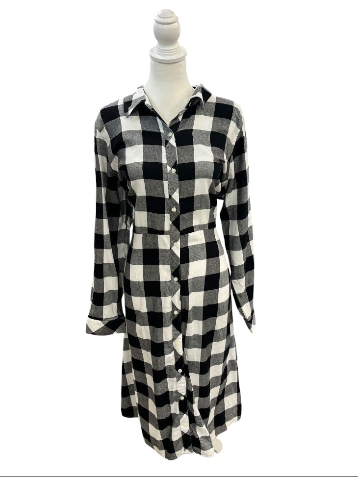 Black White Plaid Dress by Croft & Barrows