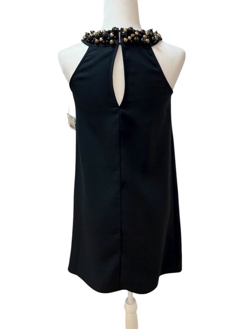 Lilly Pulitzer Black Onyx Shawn Dress with Beaded Collar Size XS