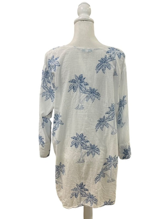 White and Blue Swimsuit Cover by Blue Island