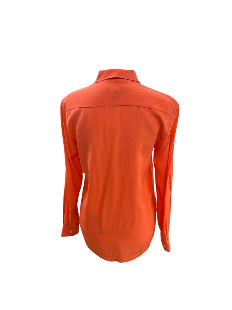 Tommy Bahama Orange Long Sleeve Button Down Shirt Size XS