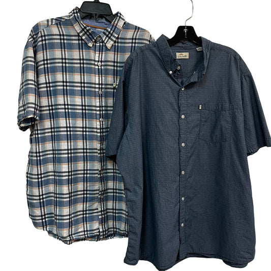 Lot of 2 Bob Timberlake Men's Short Sleeve Button Down Shirts Size 2XL