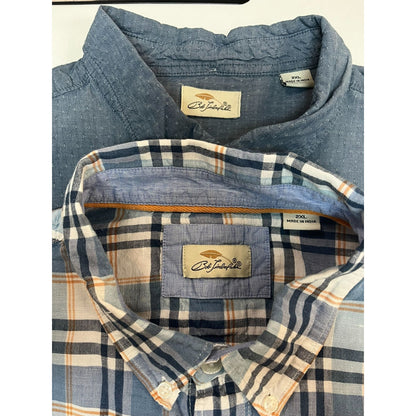 Lot of 2 Bob Timberlake Men's Short Sleeve Button Down Shirts Size 2XL