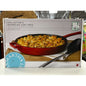 Martha Stewart 12-Inch Red Enameled Cast Iron Pan With Lid