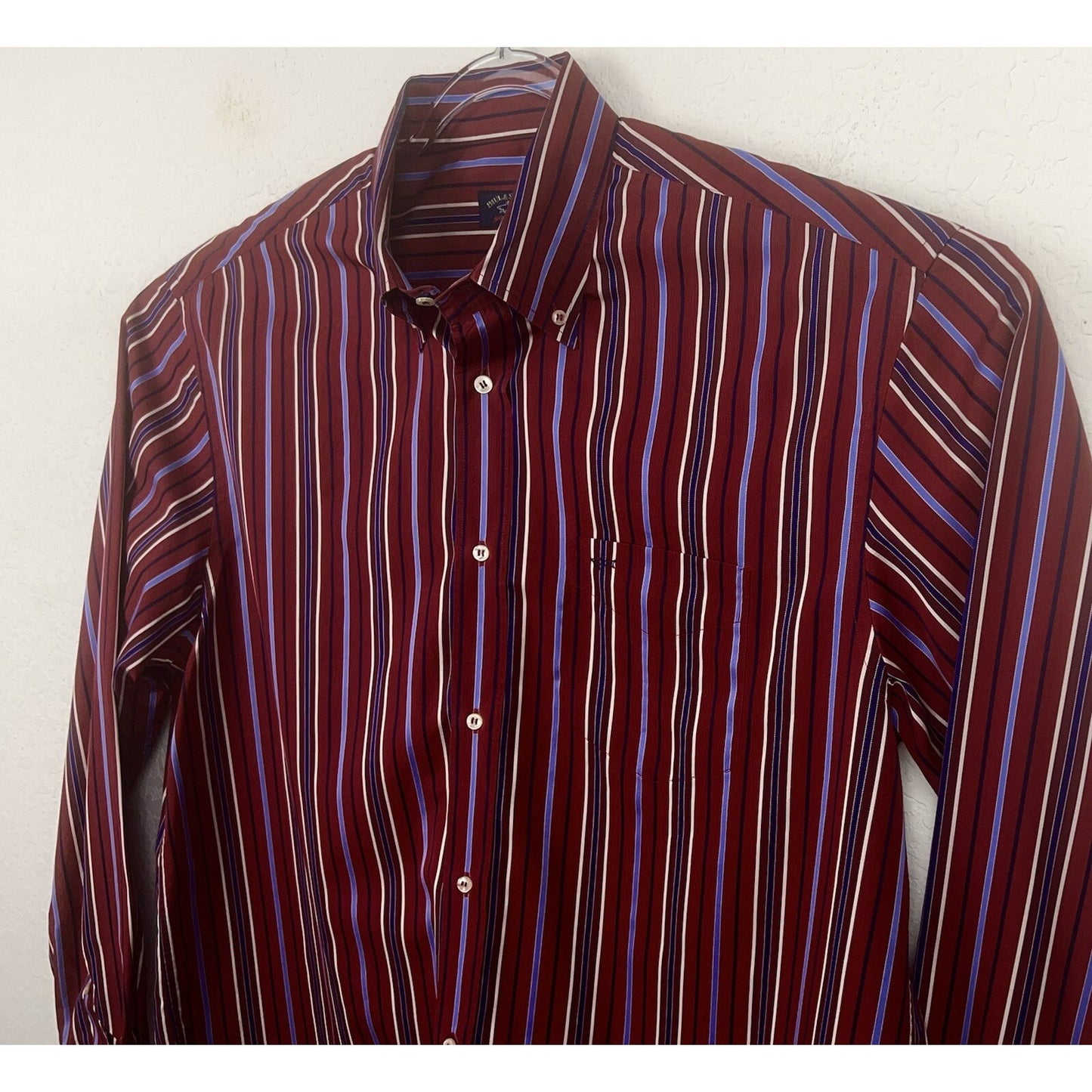 Paul & Shark Yachting Italy Cotton Striped Button Up Long Sleeve Dress Shirt XXL