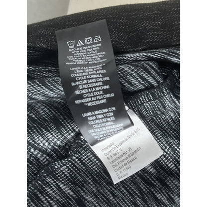 Karl Lagerfeld Black Gray Space Dye Logo Men’s Zip Front Polo Casual Shirt XL