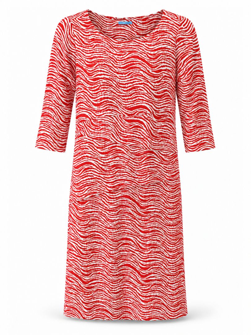 J McLaughlin Red & White Printed Dress – Size Small