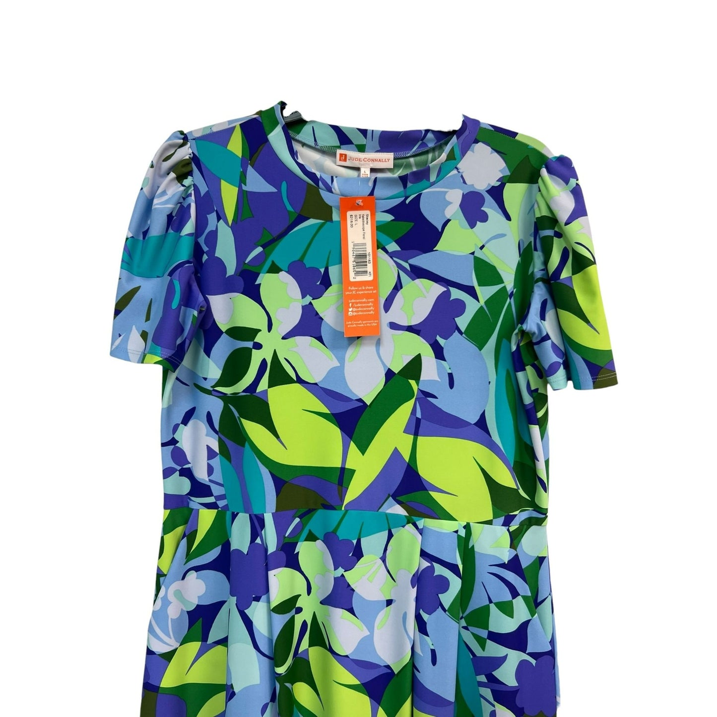 Jude Connally Kaleidoscope Floral Iris Stacey Dress Size Large NWT $218