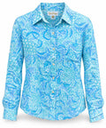 Lilly Pulitzer Corallynn Goomby Blue Button-Down Top – Size Small