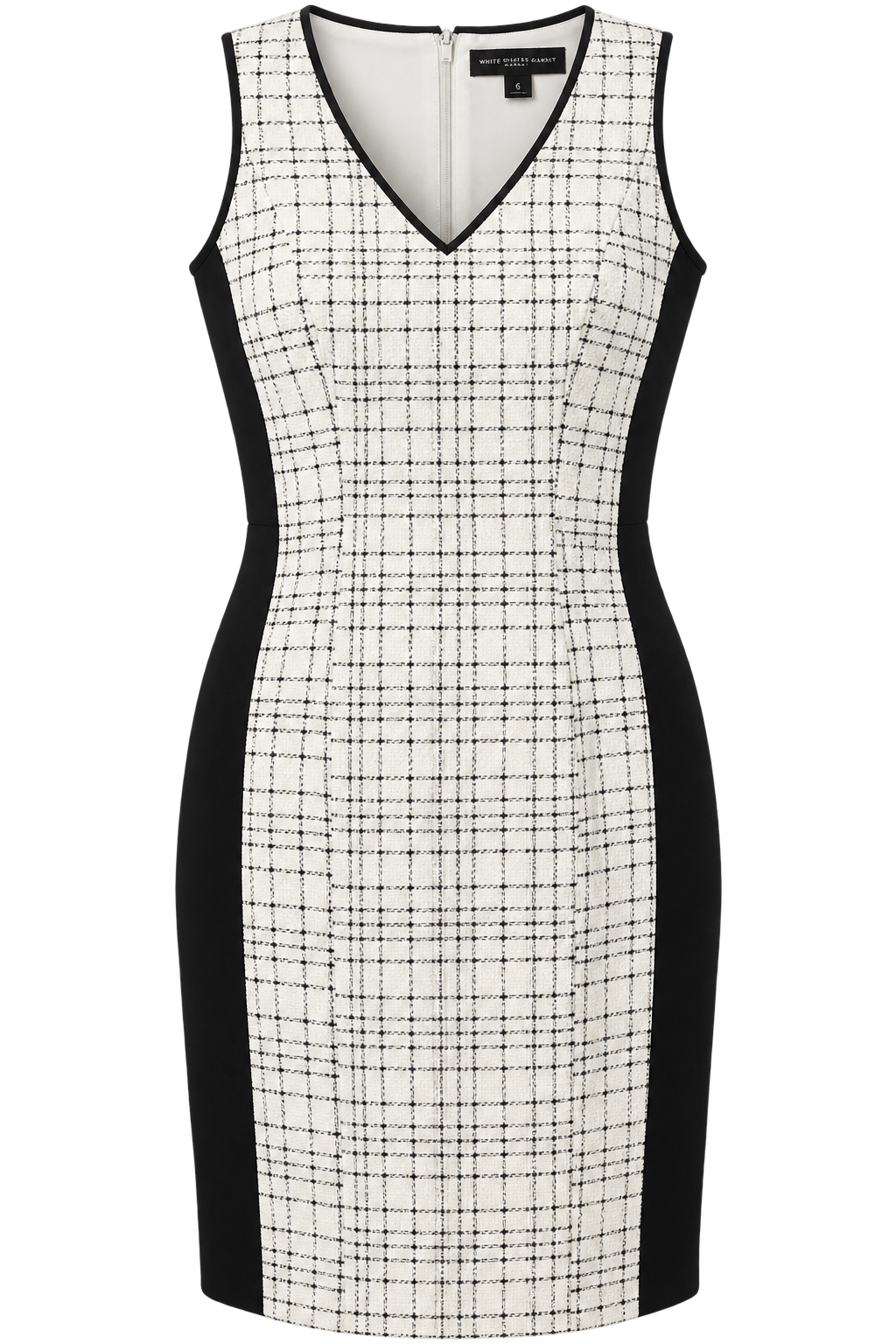 White House Black Market Black & White Tweed Dress – Size 6