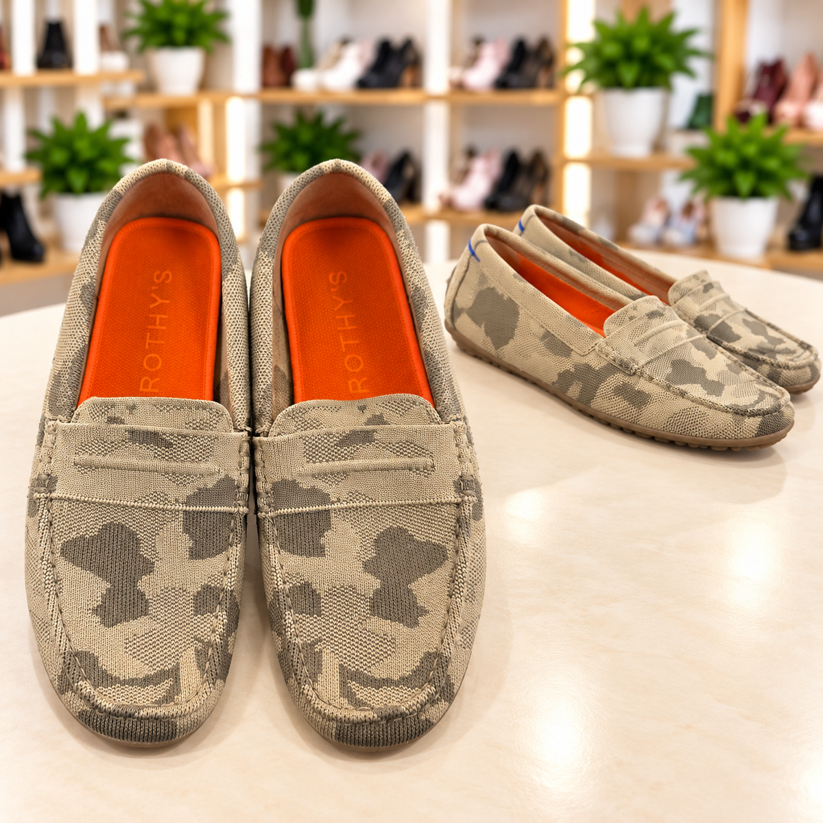 Rothy's Camo Driving Moccasins – Size 9