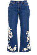 Nautica Blue Jeans with Ivory Floral Embroidery – Size 12