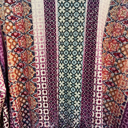 One World Boho 3/4 Sleeve Polyester Top Size 4X Size 26/28