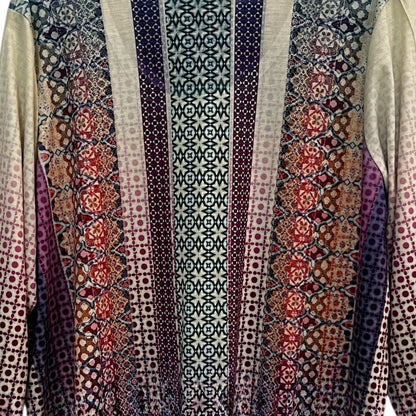 One World Boho 3/4 Sleeve Polyester Top Size 4X Size 26/28