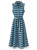 Banana Republic Blue & White Striped Dress – Size 4