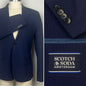 Scotch & Soda Unconstructed Casual Navy Blue Blazer Sport Coat 40L Large L