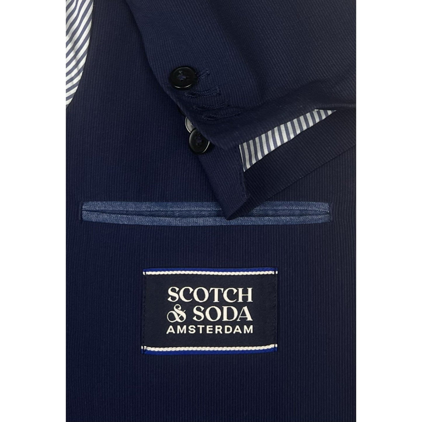 Scotch & Soda Unconstructed Casual Navy Blue Blazer Sport Coat 40L Large L