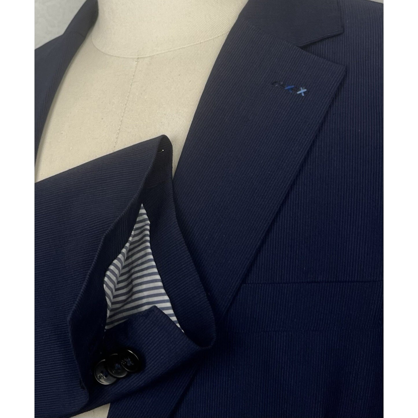 Scotch & Soda Unconstructed Casual Navy Blue Blazer Sport Coat 40L Large L