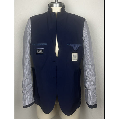 Scotch & Soda Unconstructed Casual Navy Blue Blazer Sport Coat 40L Large L