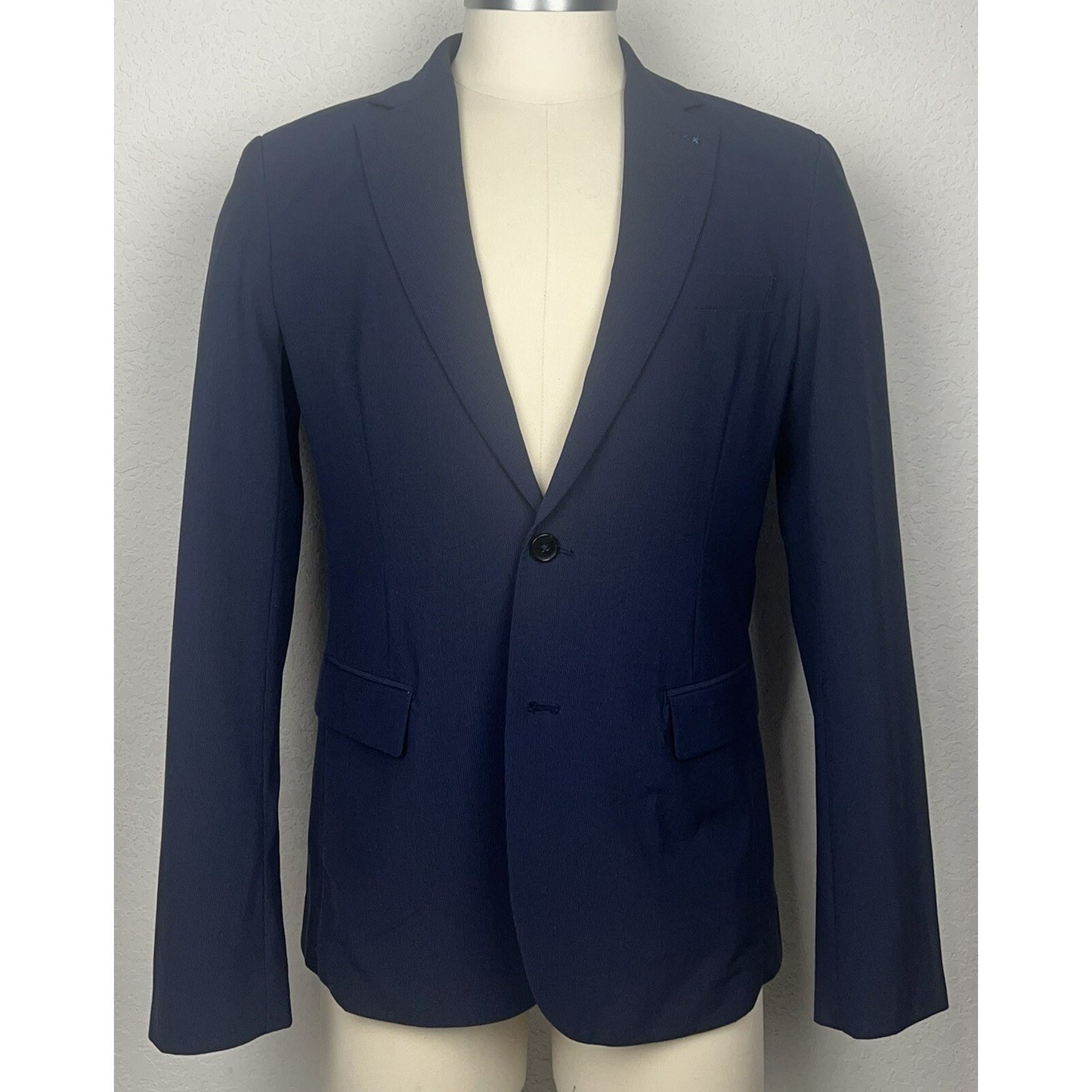 Scotch & Soda Unconstructed Casual Navy Blue Blazer Sport Coat 40L Large L