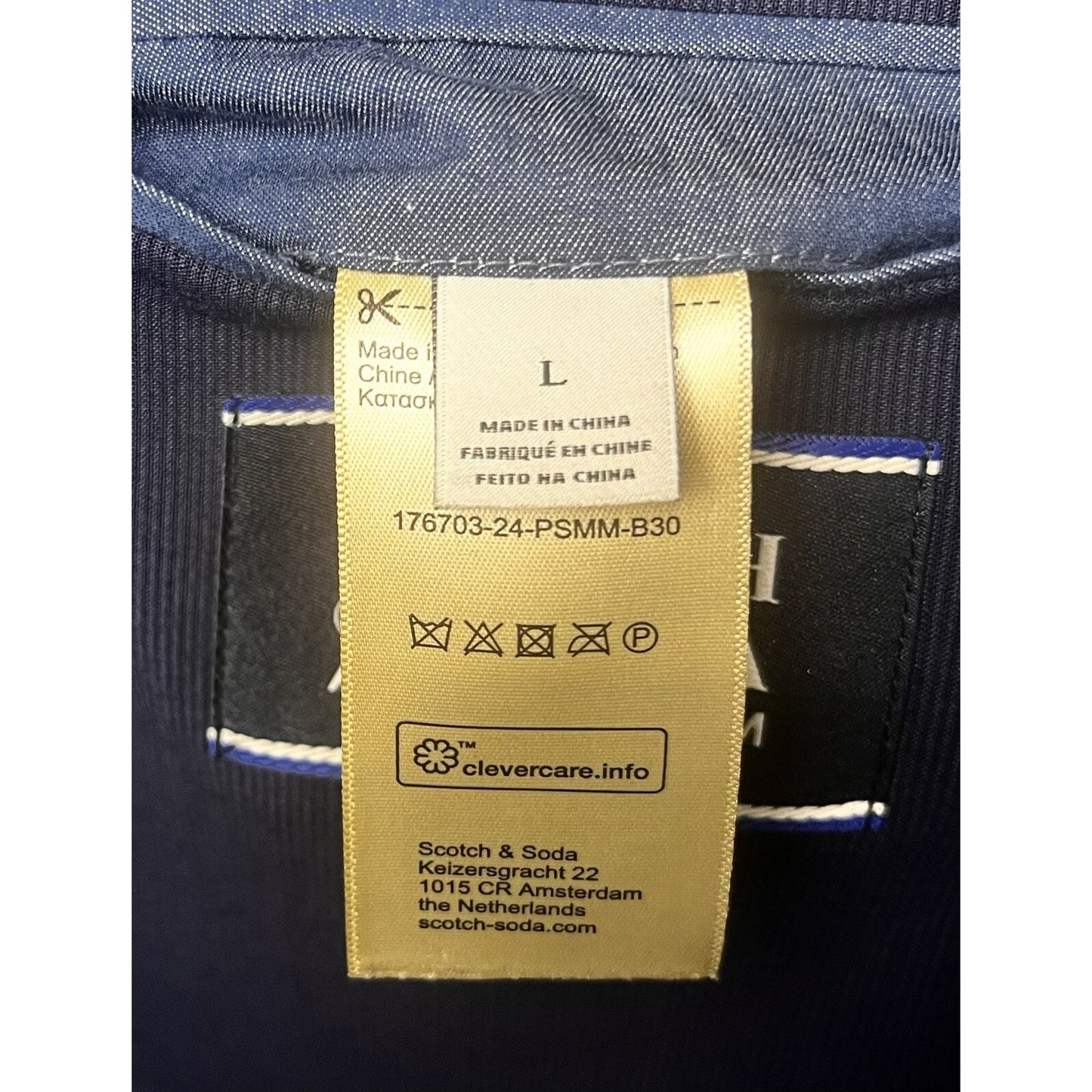 Scotch & Soda Unconstructed Casual Navy Blue Blazer Sport Coat 40L Large L