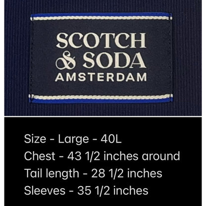 Scotch & Soda Unconstructed Casual Navy Blue Blazer Sport Coat 40L Large L