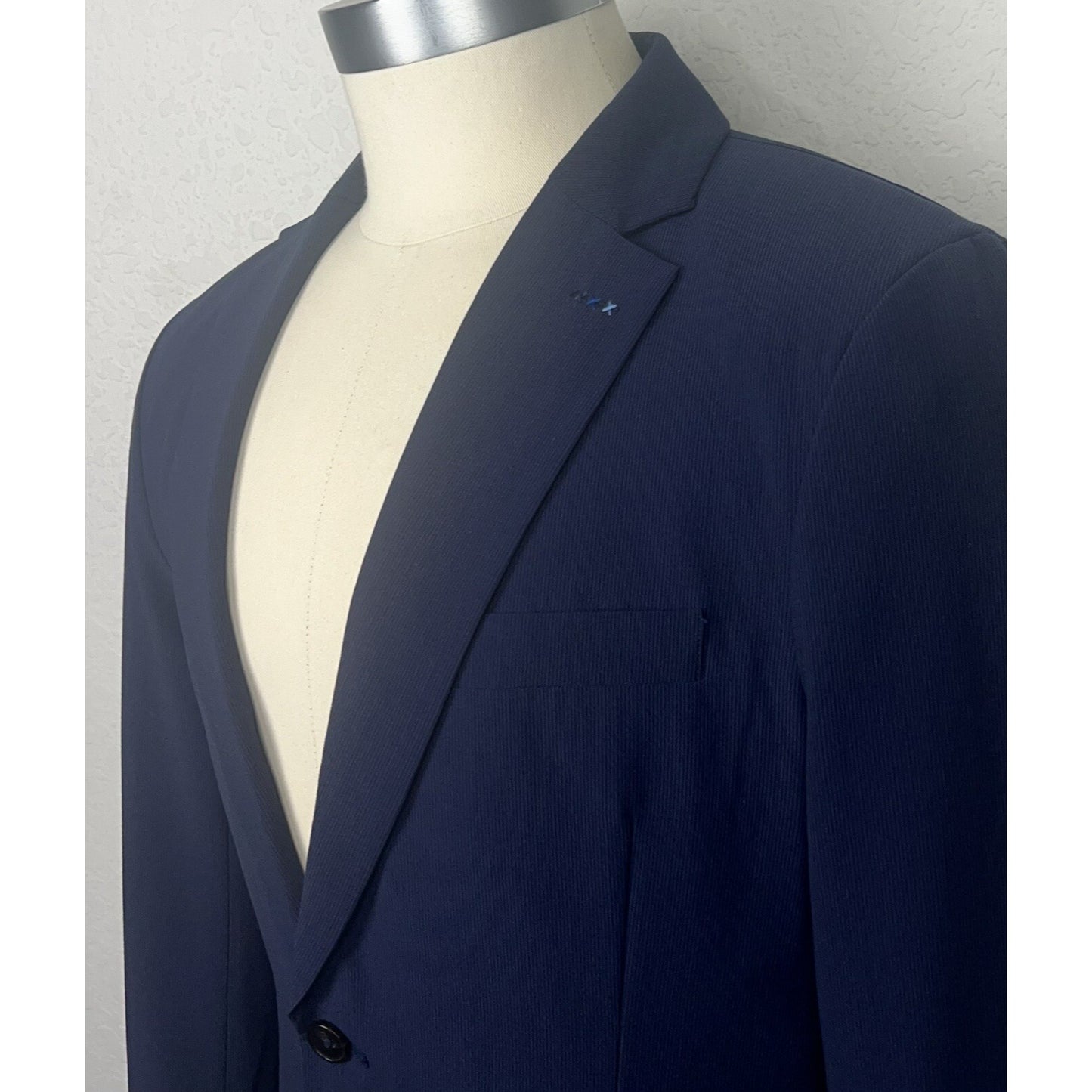Scotch & Soda Unconstructed Casual Navy Blue Blazer Sport Coat 40L Large L