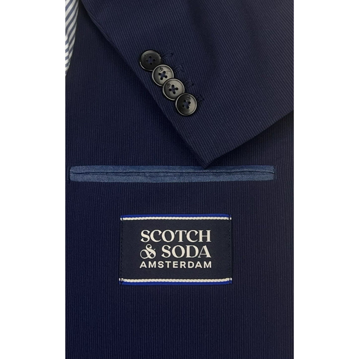 Scotch & Soda Unconstructed Casual Navy Blue Blazer Sport Coat 40L Large L