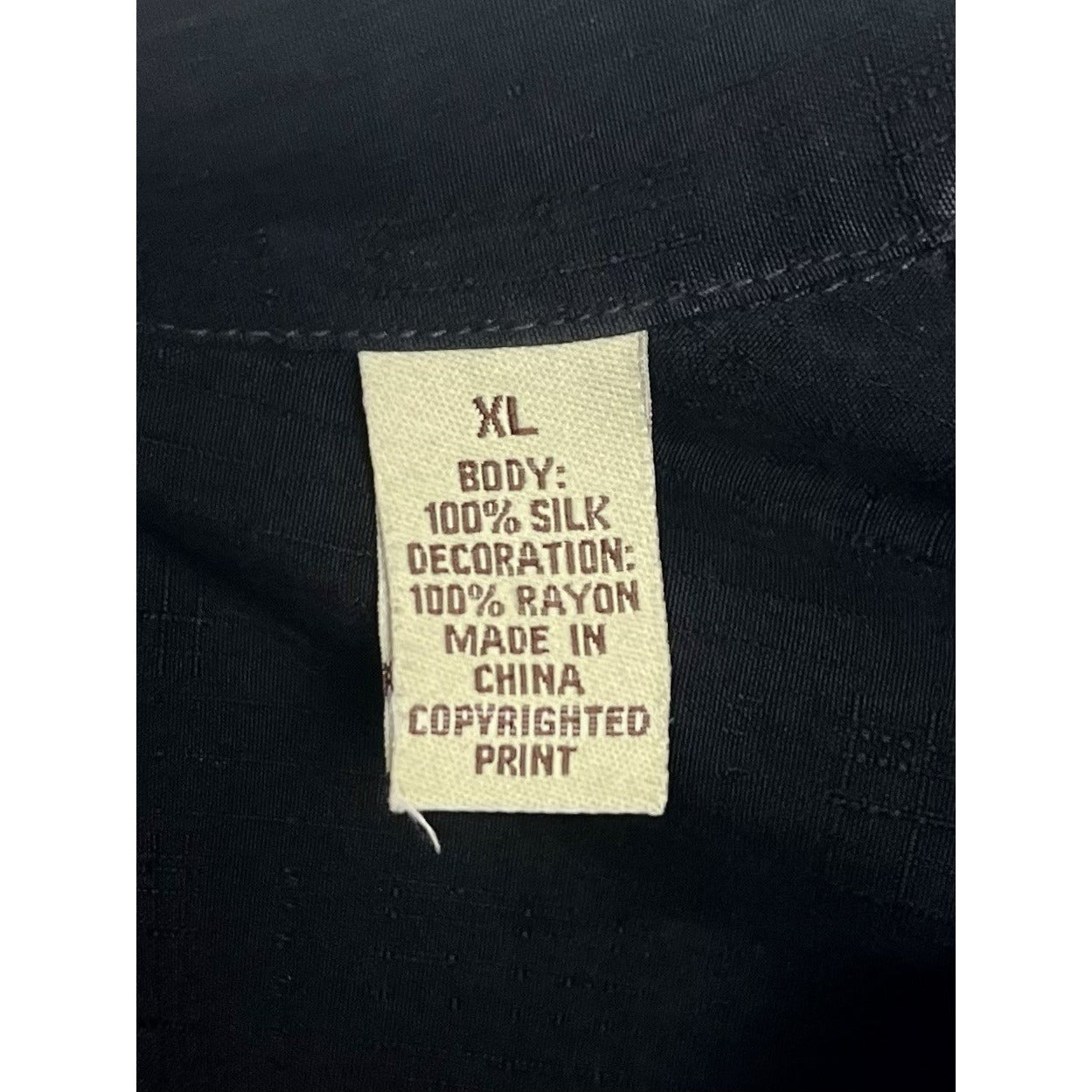 Tommy Bahama Net Worth One Olive Embroidered Black Silk Short Sleeve Shirt XL