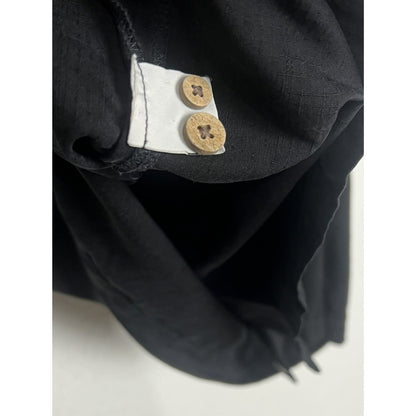 Tommy Bahama Net Worth One Olive Embroidered Black Silk Short Sleeve Shirt XL