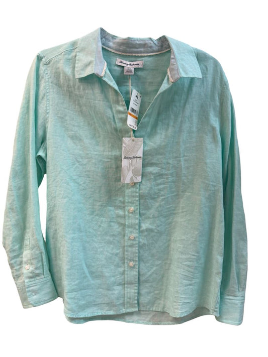 NWT Tommy Bahama Aquarius Long Sleeve Coastalina Linen Shirt 🌴 Size Small