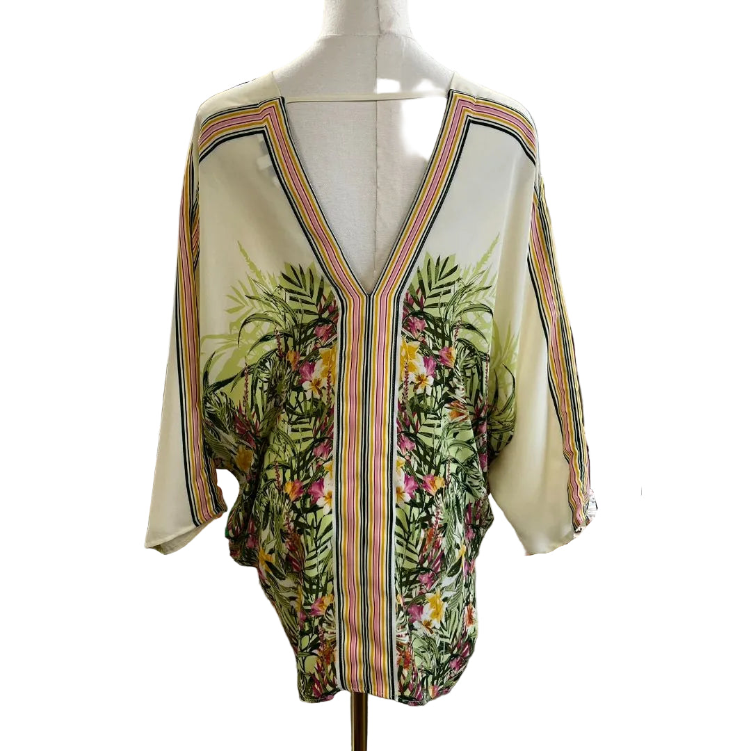 Rose+Olive Tops Large Cream Floral