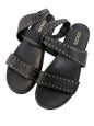 Chico's Black Leather Studded Sandals Size 9.5M Brand New
