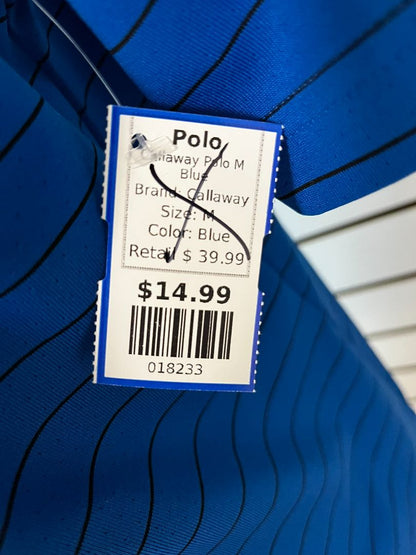 Callaway Men's Blue Polo Golf Shirt Size M