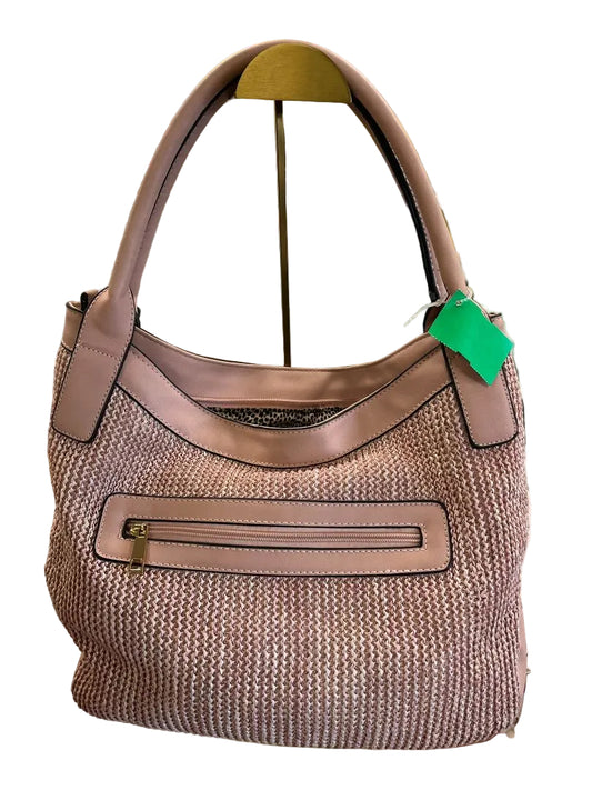 Pretty in Pink Woven Handbag