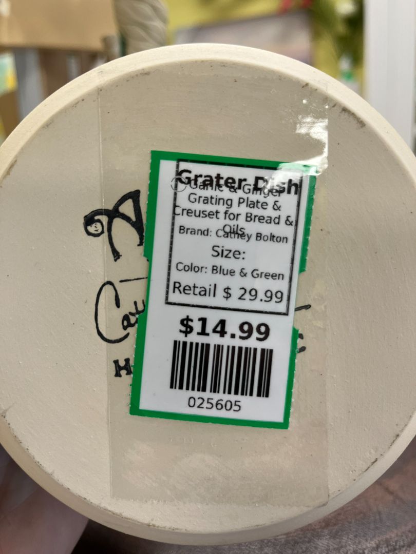 Garlic & Ginger Grating Plate & Creuset for Bread & Oils