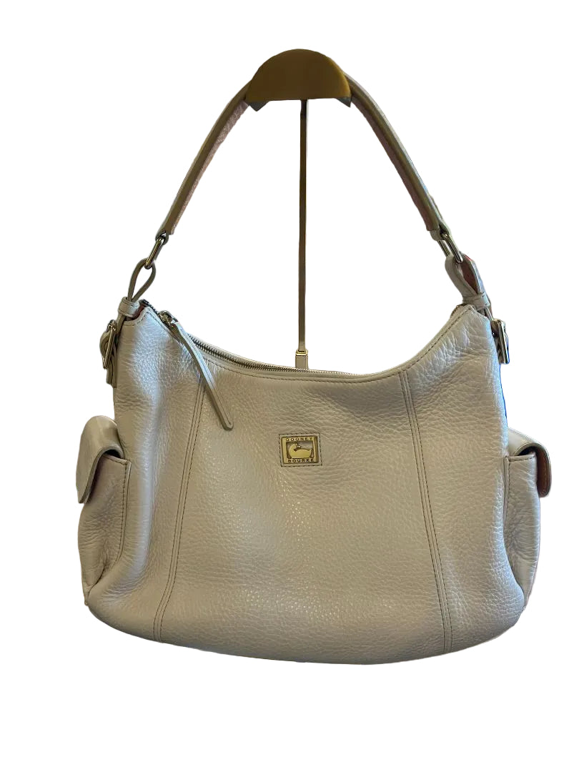 Dooney & Bourke White Pebbled Leather Shoulder Bag