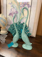 MCM Bird Figurine 2 Pc. Set Green