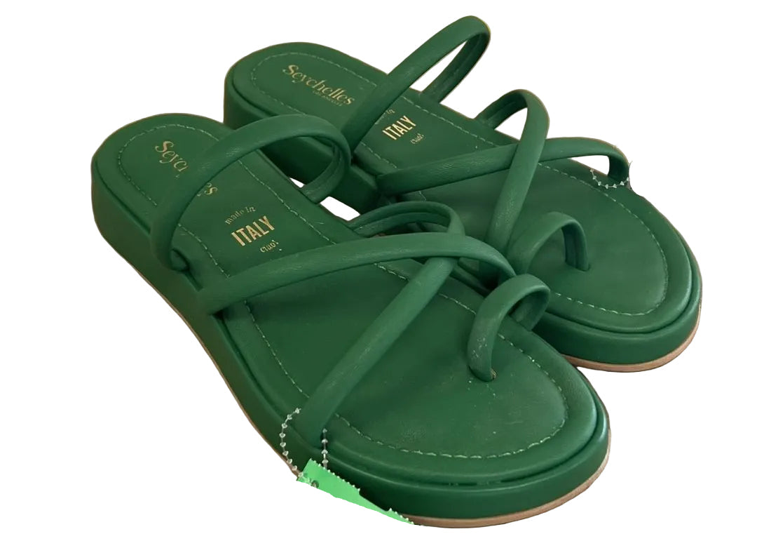 Seychelles Rule The World Green Sandals Size 9