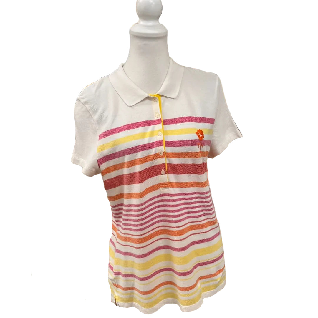 Tommy Hilfiger Multi Stripe Polo Shirt Size Large